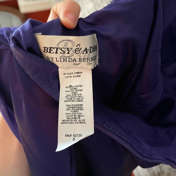 Betsy & Adam Purple Prom Dress - Picture 4 of 8